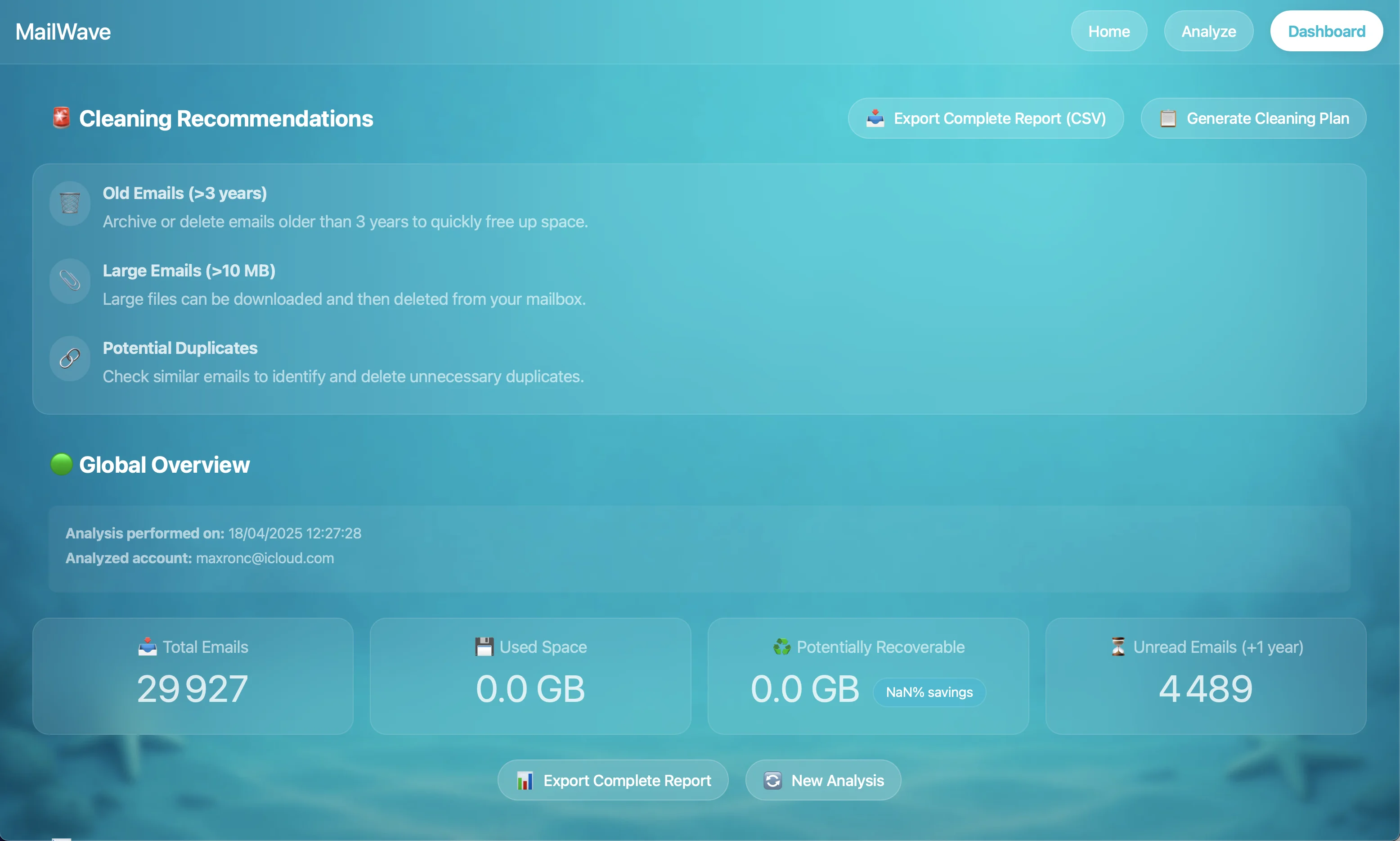 MailWave – Email Management Dashboard